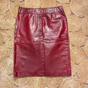 Vintage Red Leather DKNY skirt